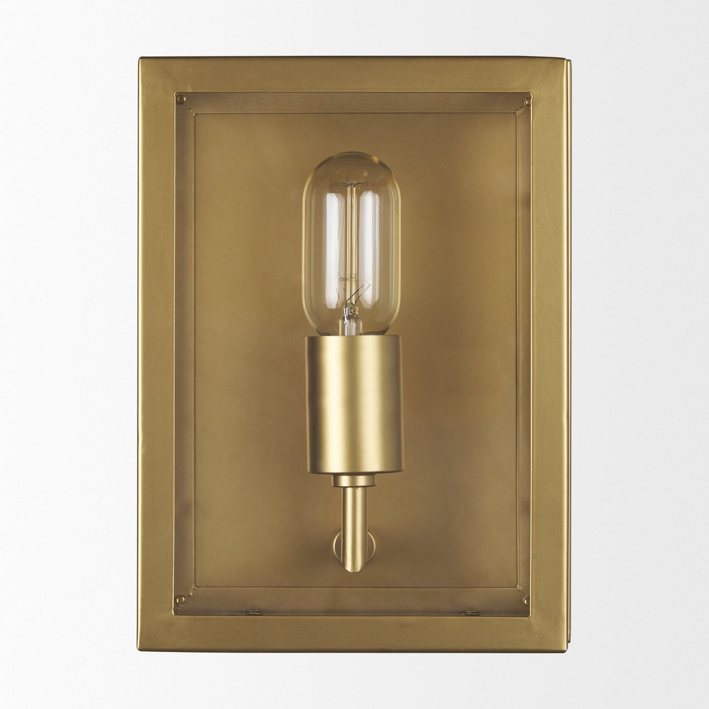 Cairn Brushed Gold Metal w/ Glass 1-Light Wall Sconce