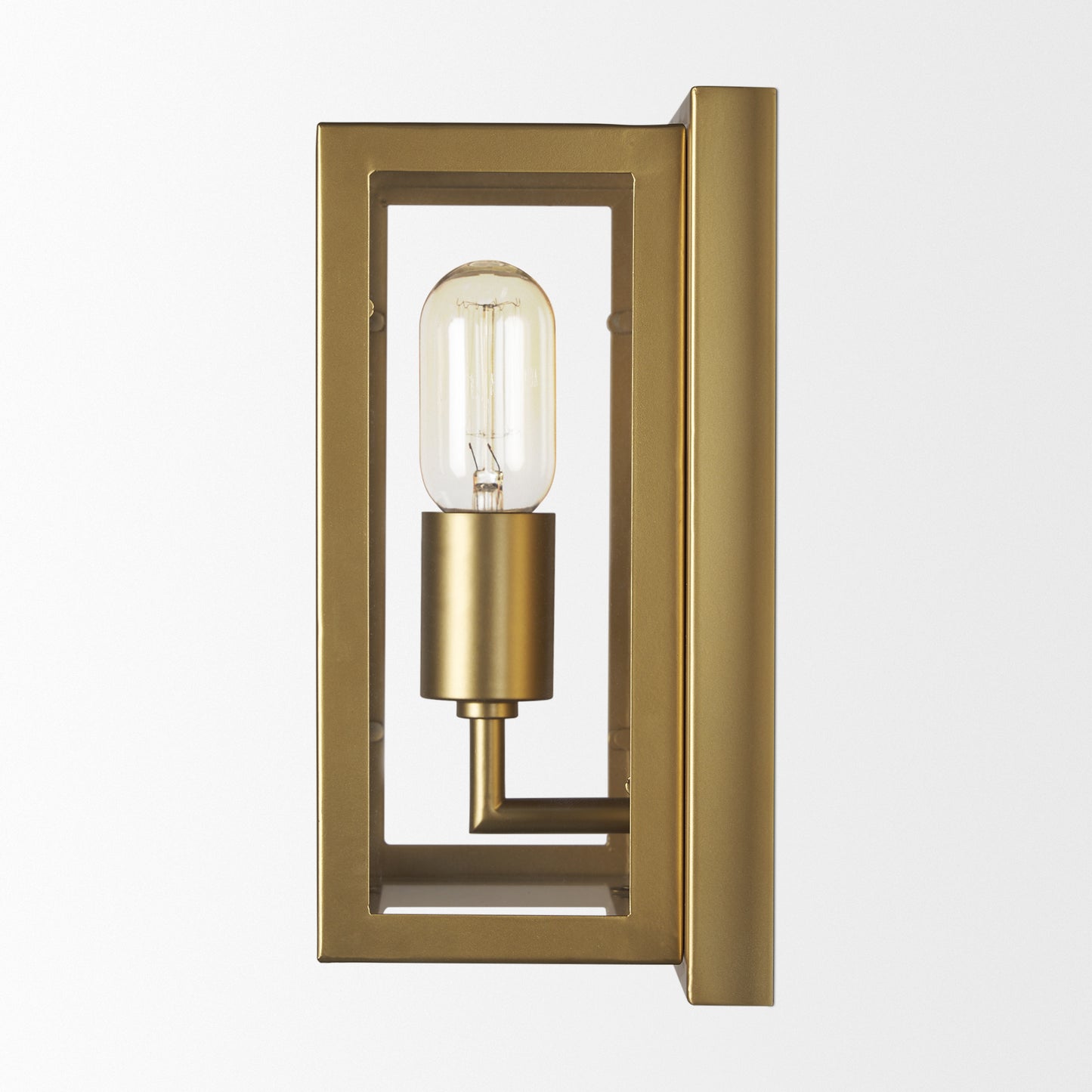 Cairn Brushed Gold Metal w/ Glass 1-Light Wall Sconce