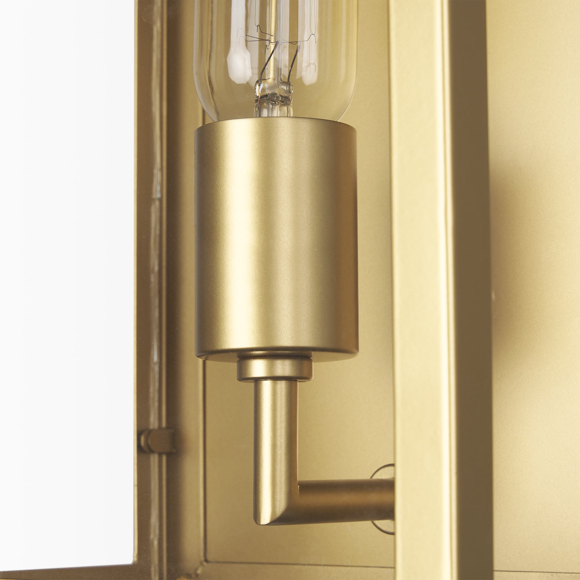 Cairn Brushed Gold Metal w/ Glass 1-Light Wall Sconce
