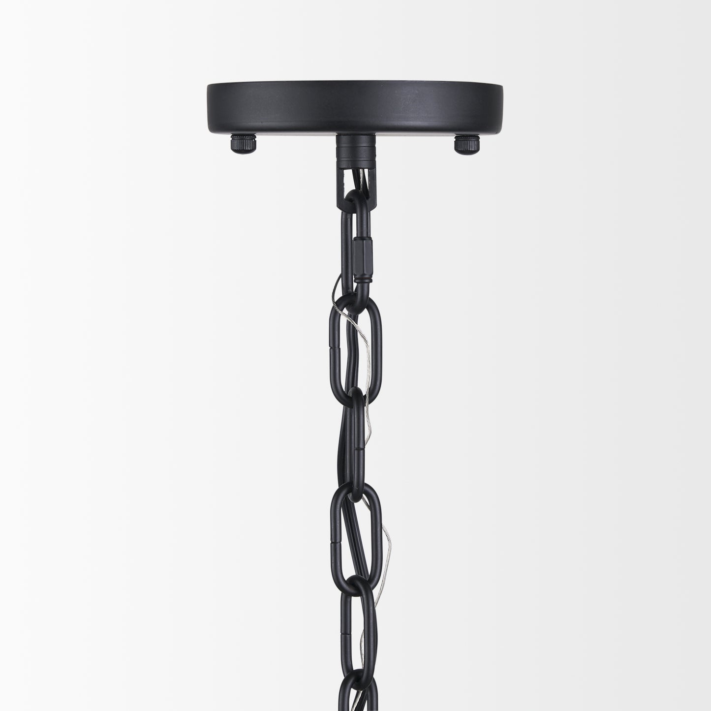 Edie Matte Black Metal w/ Frosted Glass Globe 1-Light Pendant