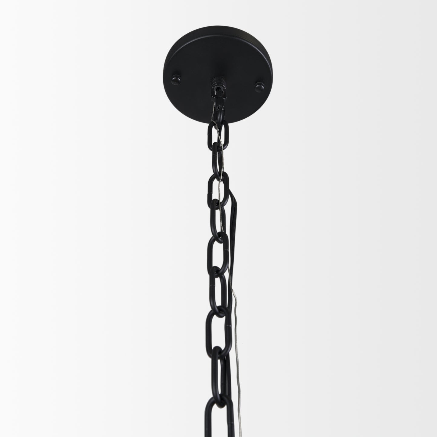 Edie Matte Black Metal w/ Frosted Glass Globe 1-Light Pendant