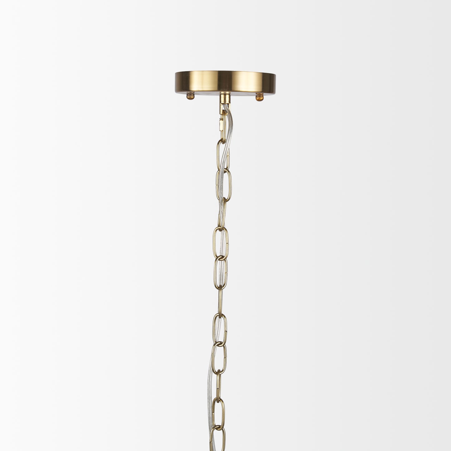 Britton Gold Metal w/ Clear Glass Globe 1-Light Pendant Light