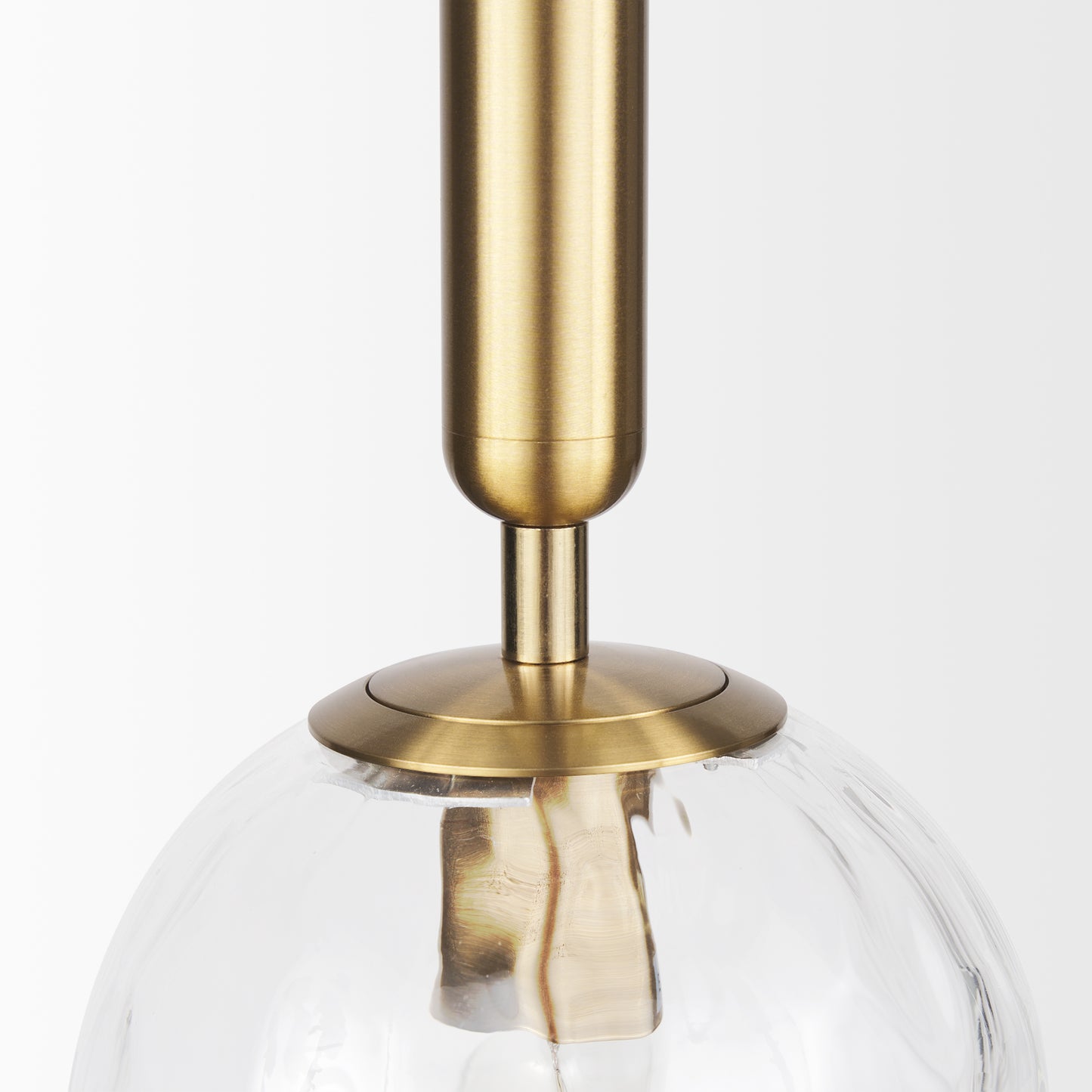Britton Gold Metal w/ Clear Glass Globe 1-Light Pendant Light