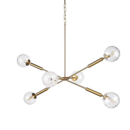 Britton Chandelier Gold Metal | Clear Glass - chandeliers