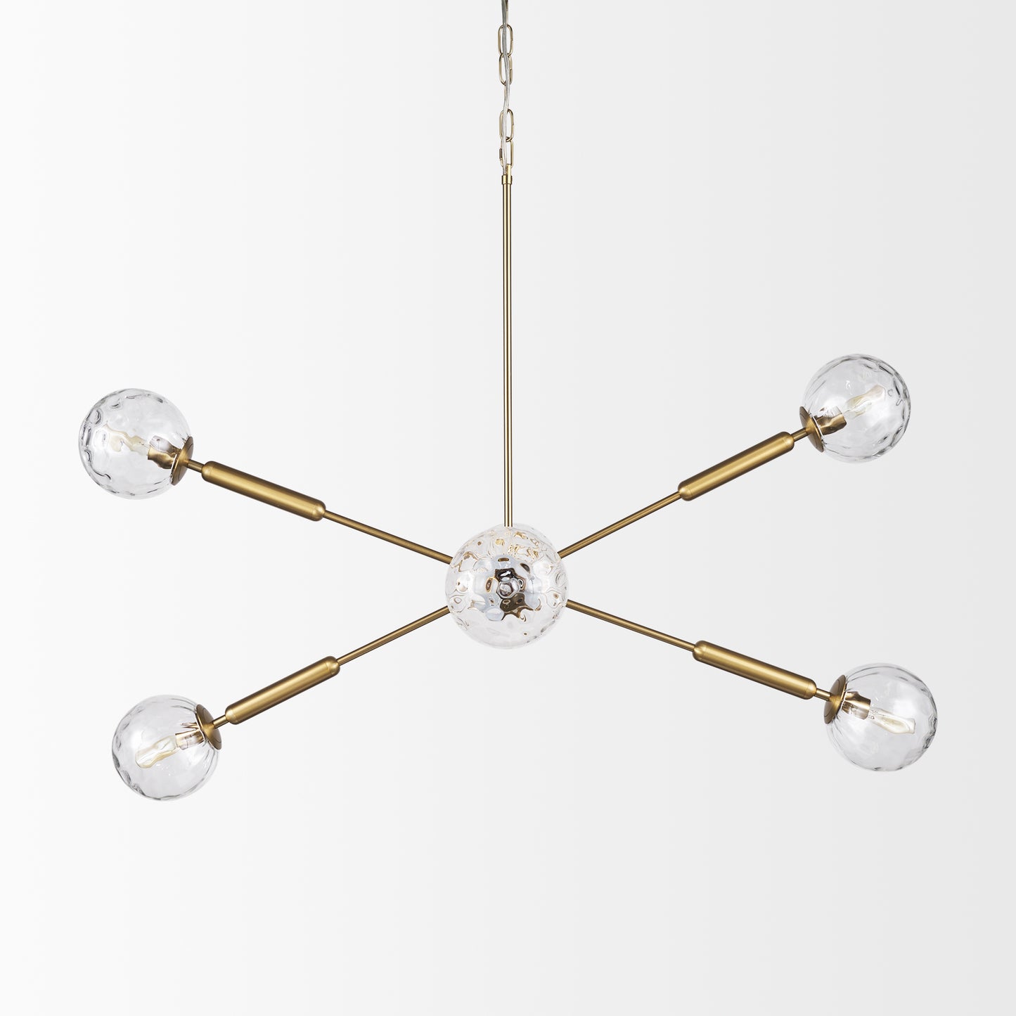 Britton Chandelier Gold Metal | Clear Glass - chandeliers