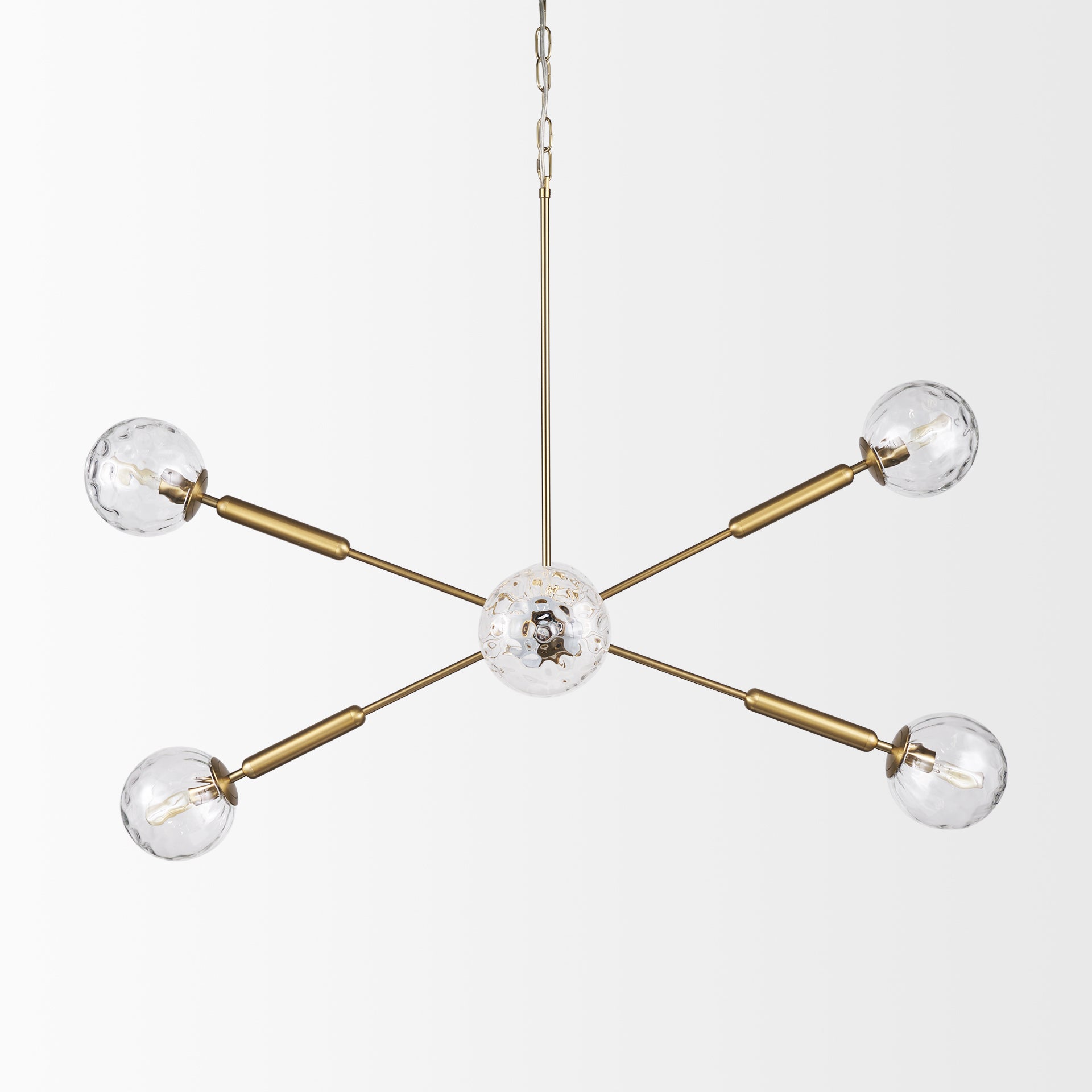 Britton Chandelier Gold Metal | Clear Glass - chandeliers