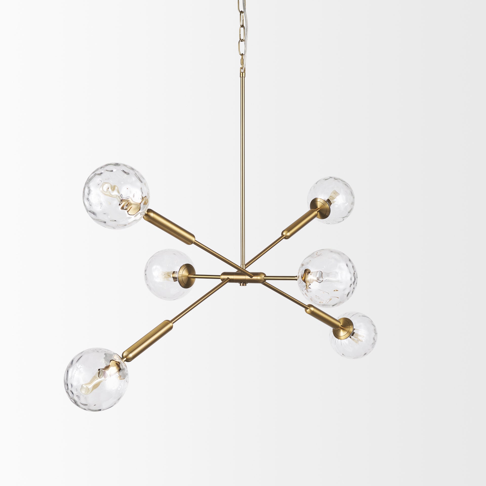 Britton Chandelier Gold Metal | Clear Glass - chandeliers