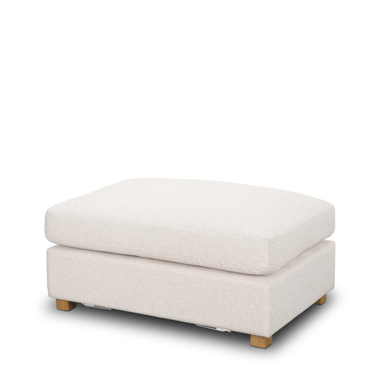 Halston Small Ottoman Oatmeal Performance Fabric