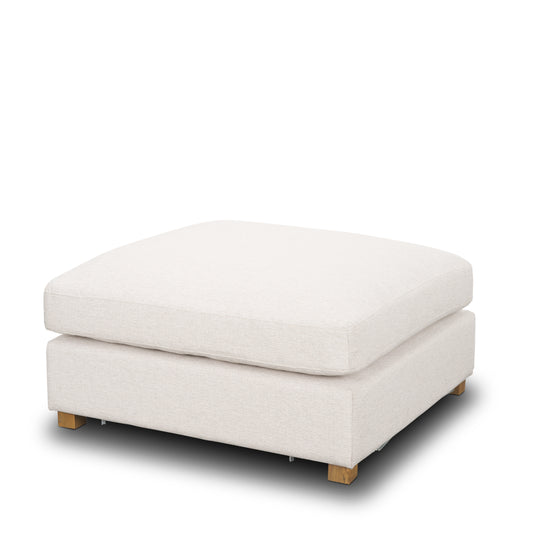 Halston Large Ottoman Oatmeal Performance Fabric