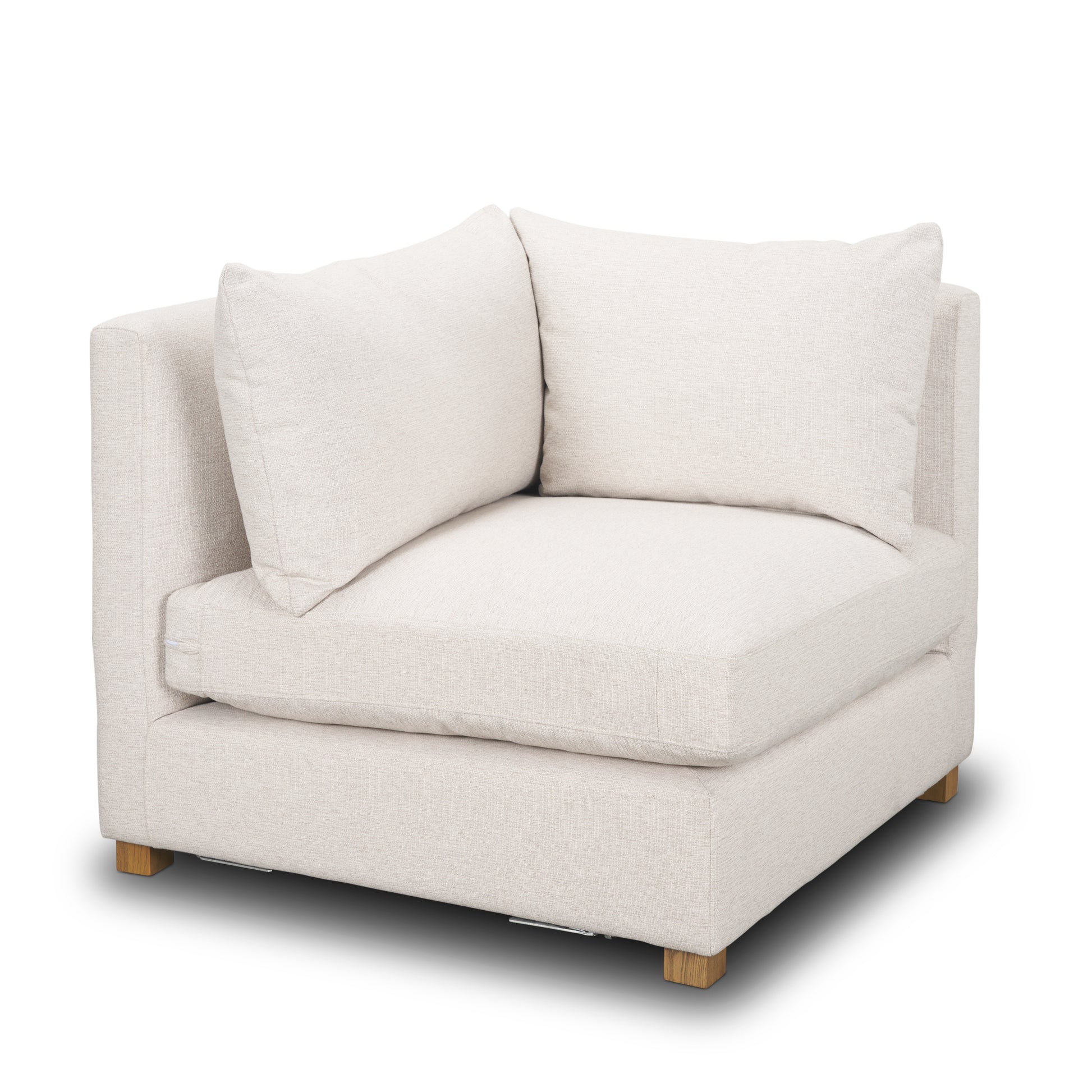 Halston Corner Sectional Piece Oatmeal Performance Fabric