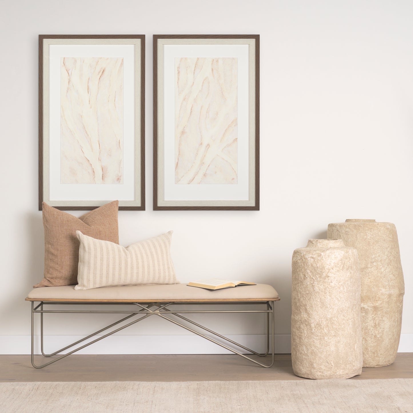 Jacklyn Brown Linen Square Decorative Pillow Cover