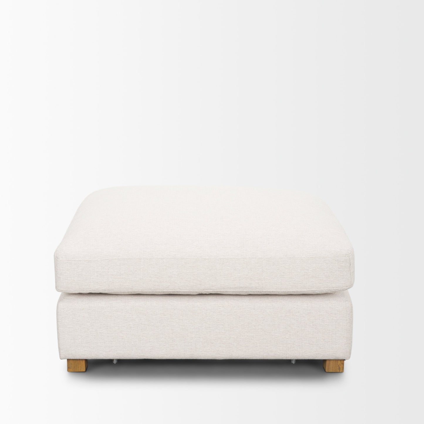 Halston Large Ottoman Oatmeal Performance Fabric
