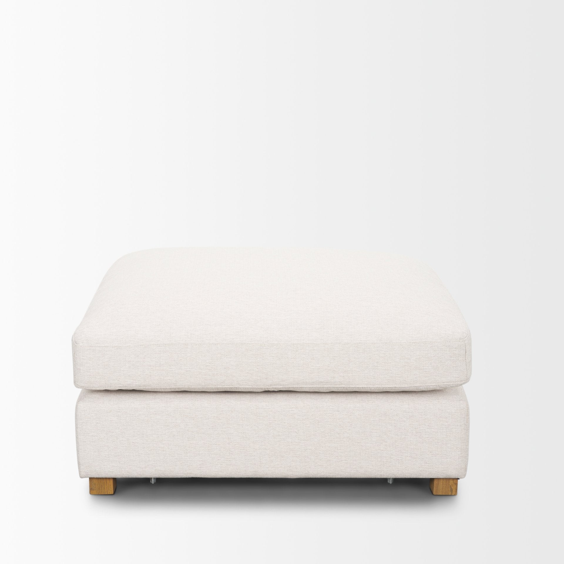 Halston Large Ottoman Oatmeal Performance Fabric