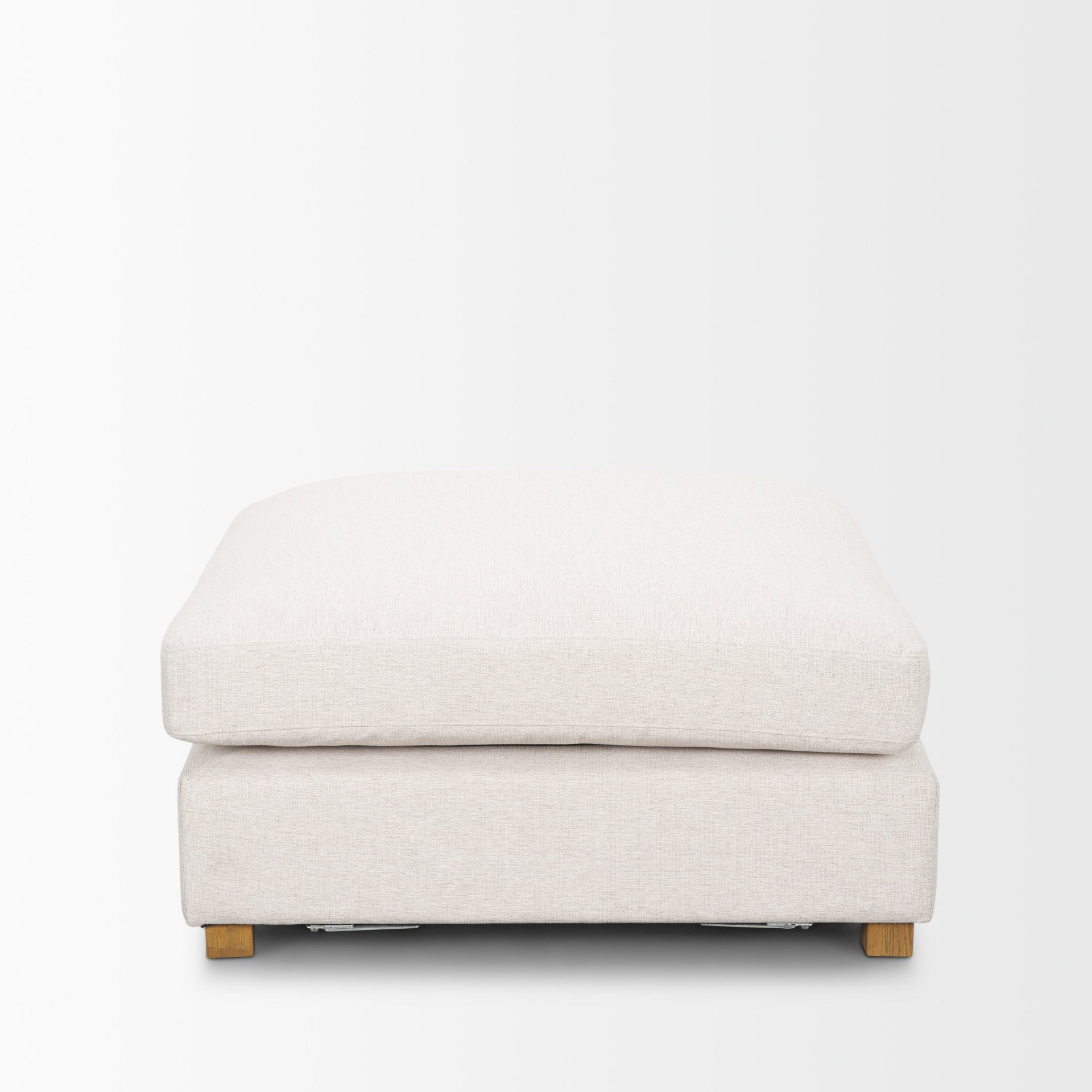 Halston Large Ottoman Oatmeal Performance Fabric