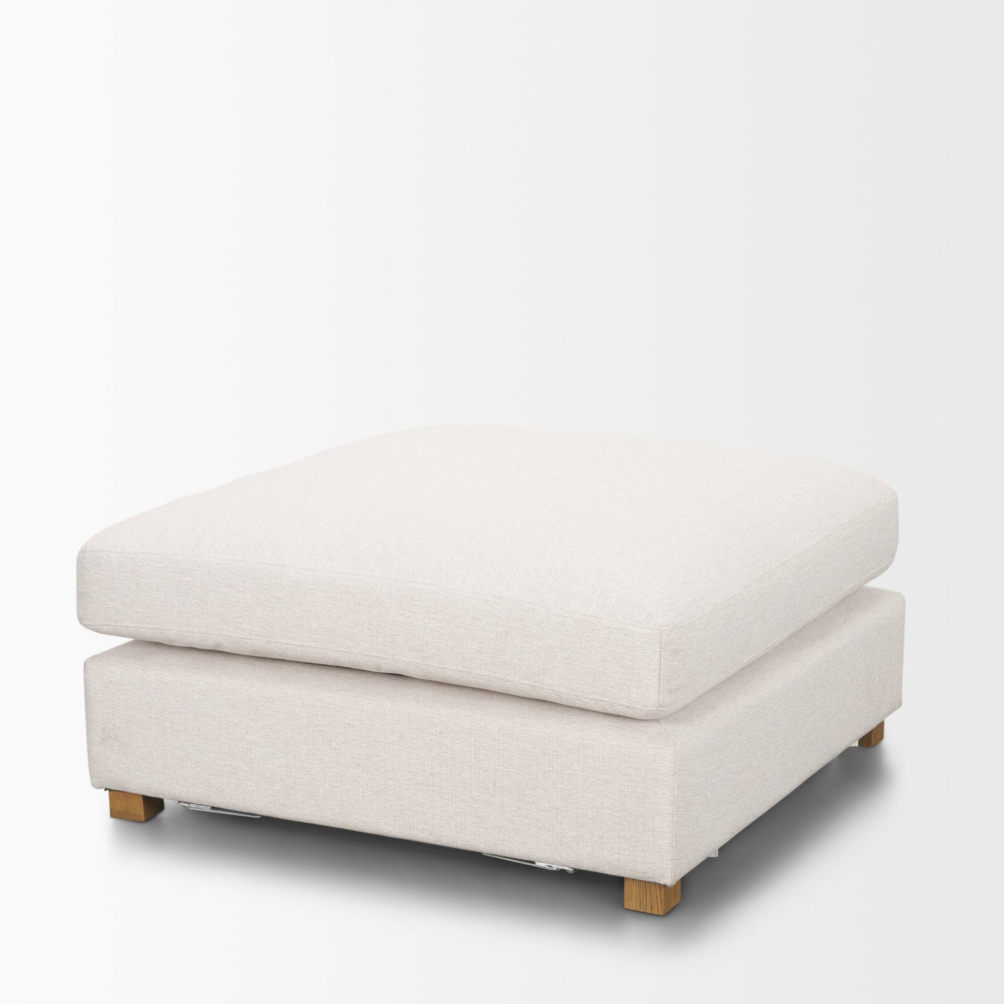 Halston Large Ottoman Oatmeal Performance Fabric