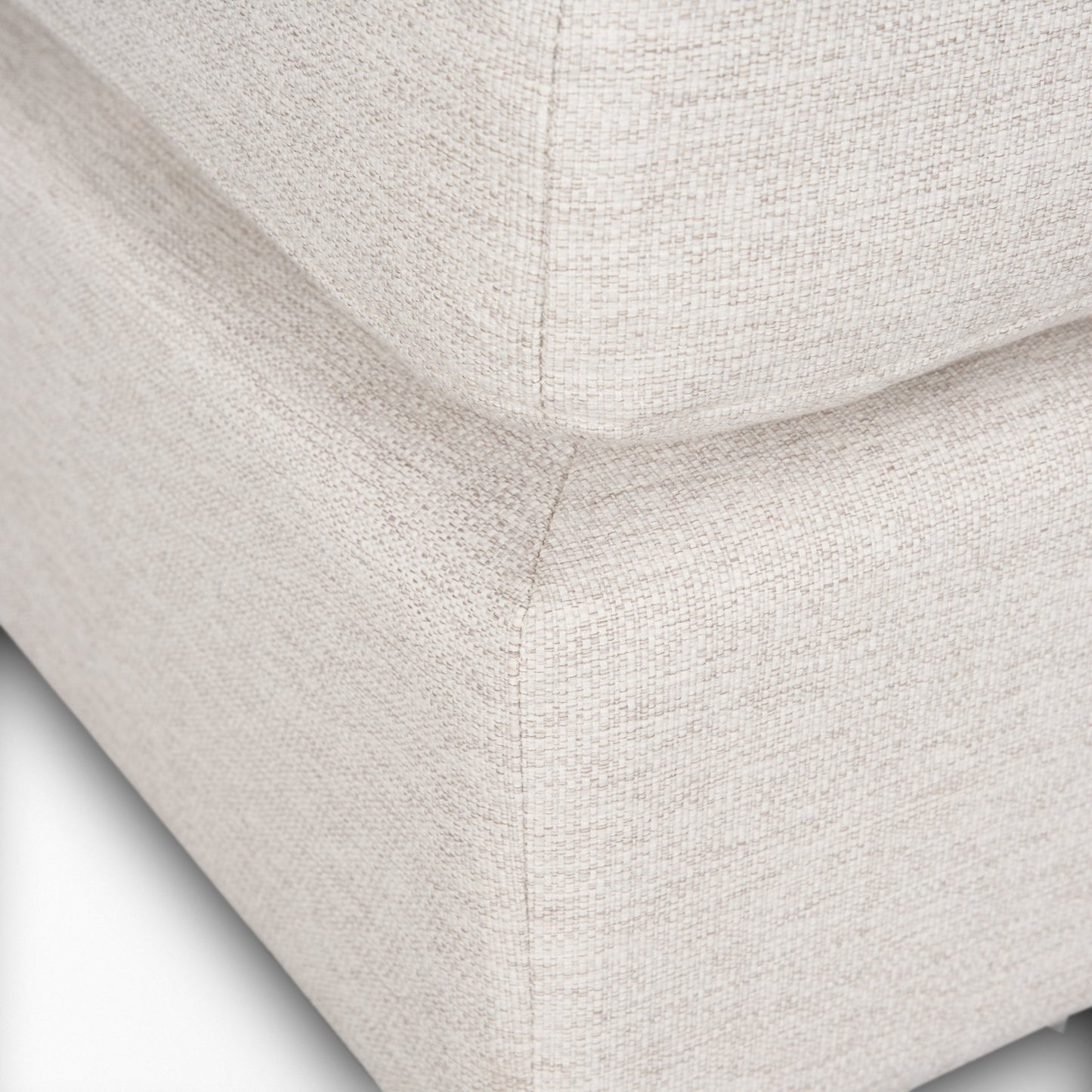 Halston Large Ottoman Oatmeal Performance Fabric