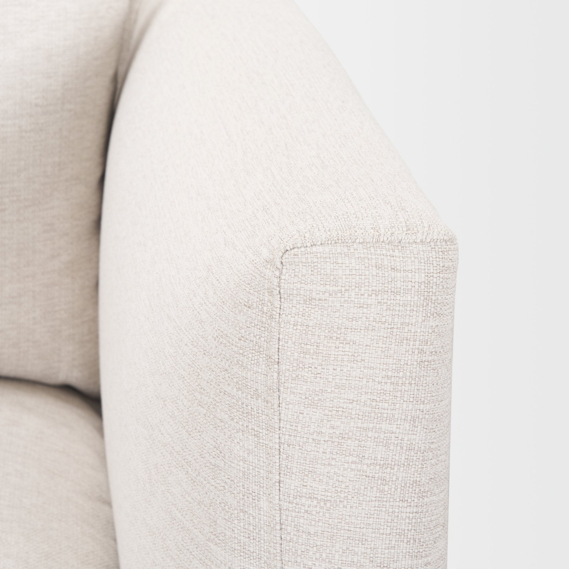 Halston Right Arm Sectional Piece Oatmeal Performance Fabric