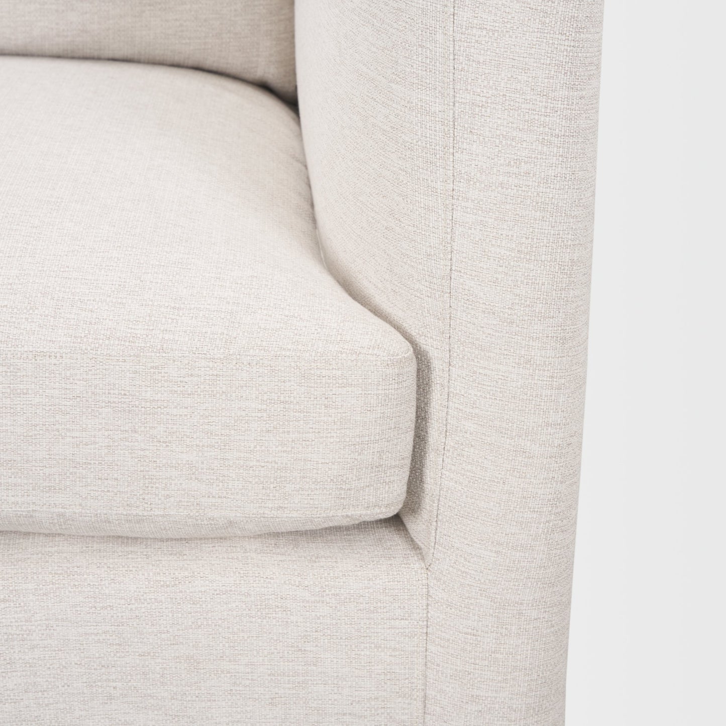 Halston Right Arm Sectional Piece Oatmeal Performance Fabric