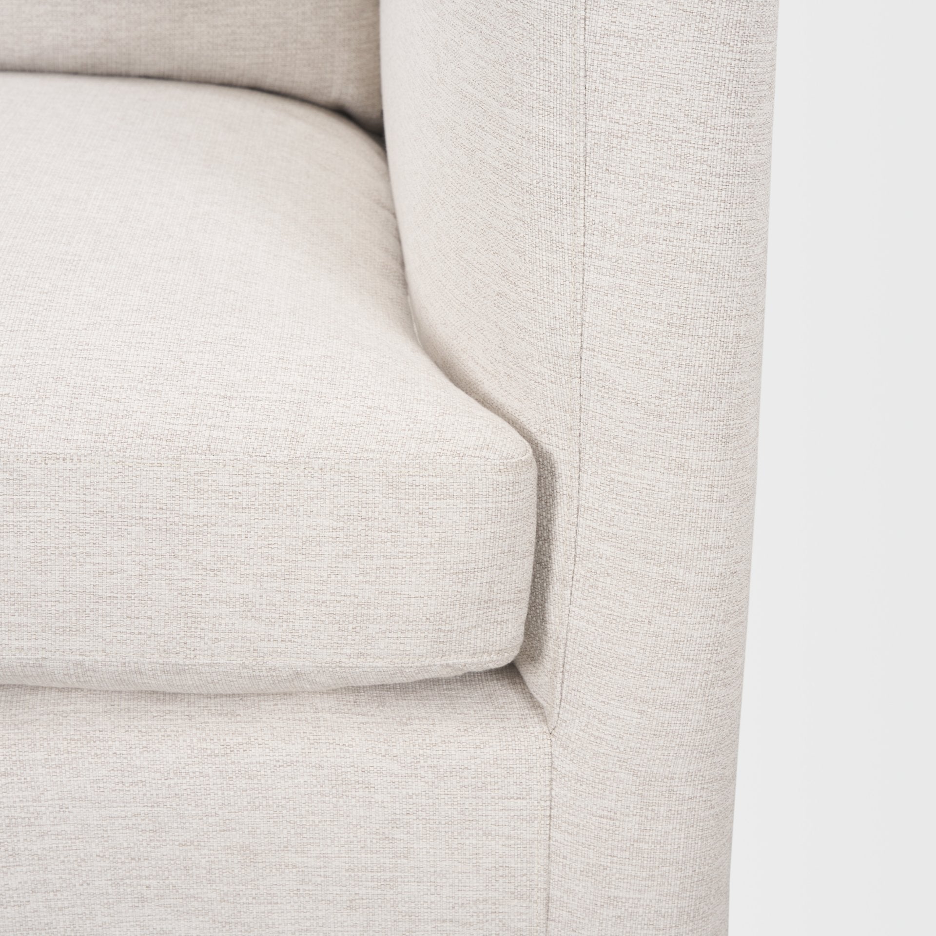 Halston Right Arm Sectional Piece Oatmeal Performance Fabric