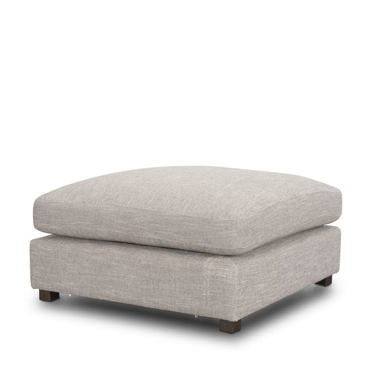 Halston Large Ottoman Light Gray Performance Fabric