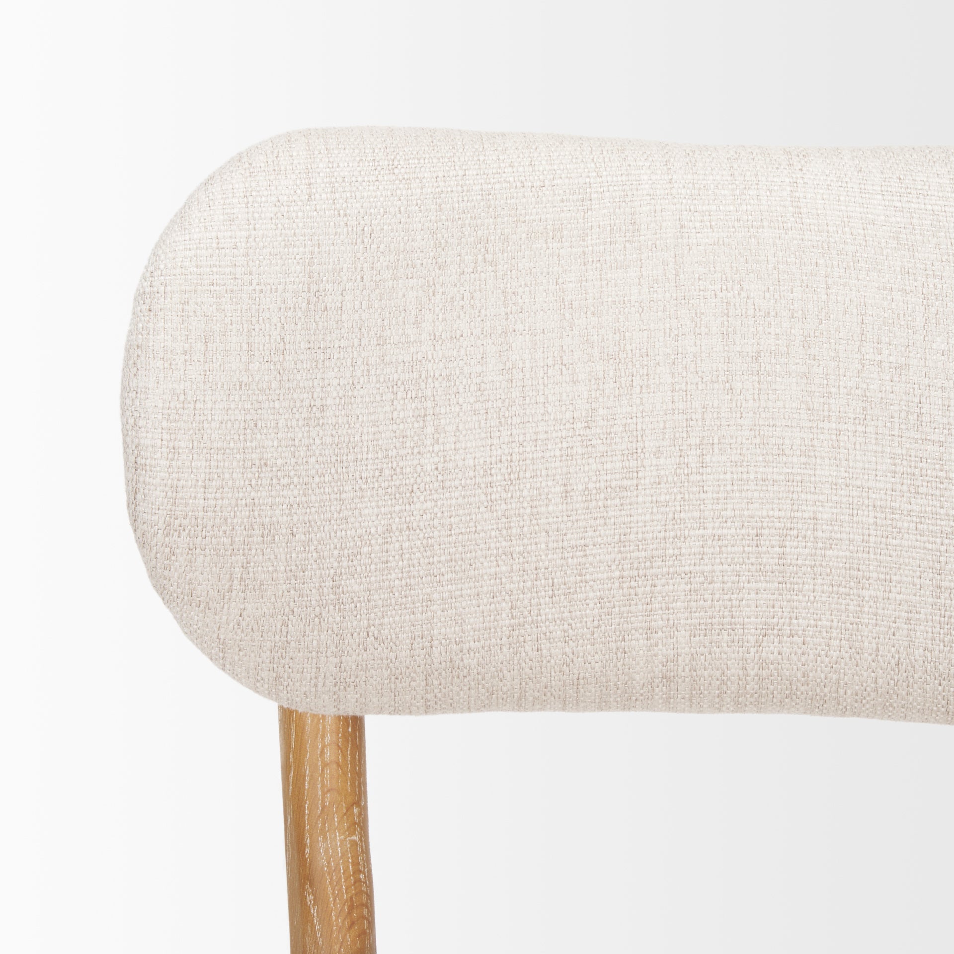 Owen Dining Chair W/ Medium Brown Wood and Beige Fabric