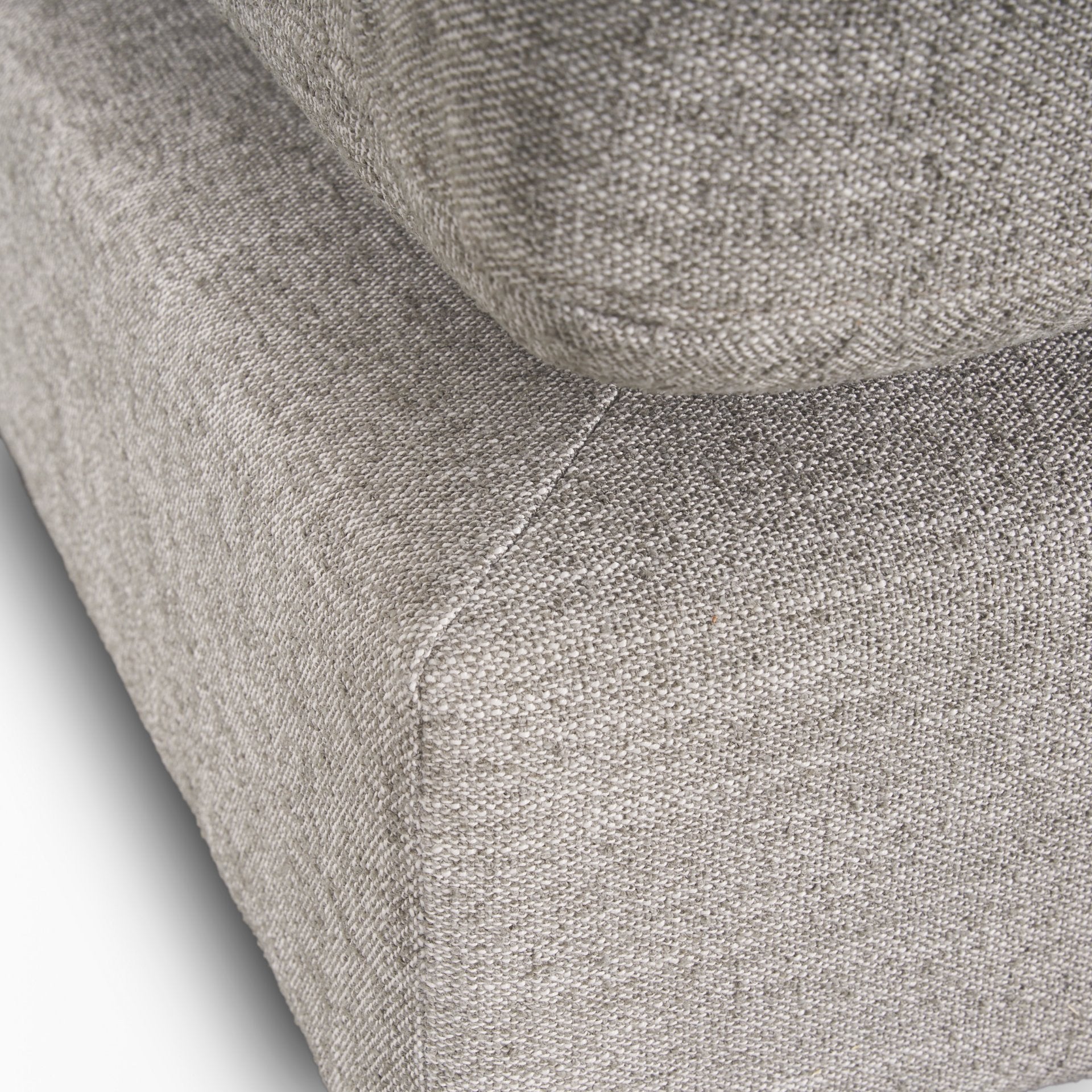 Halston Small Ottoman Light Gray Performance Fabric