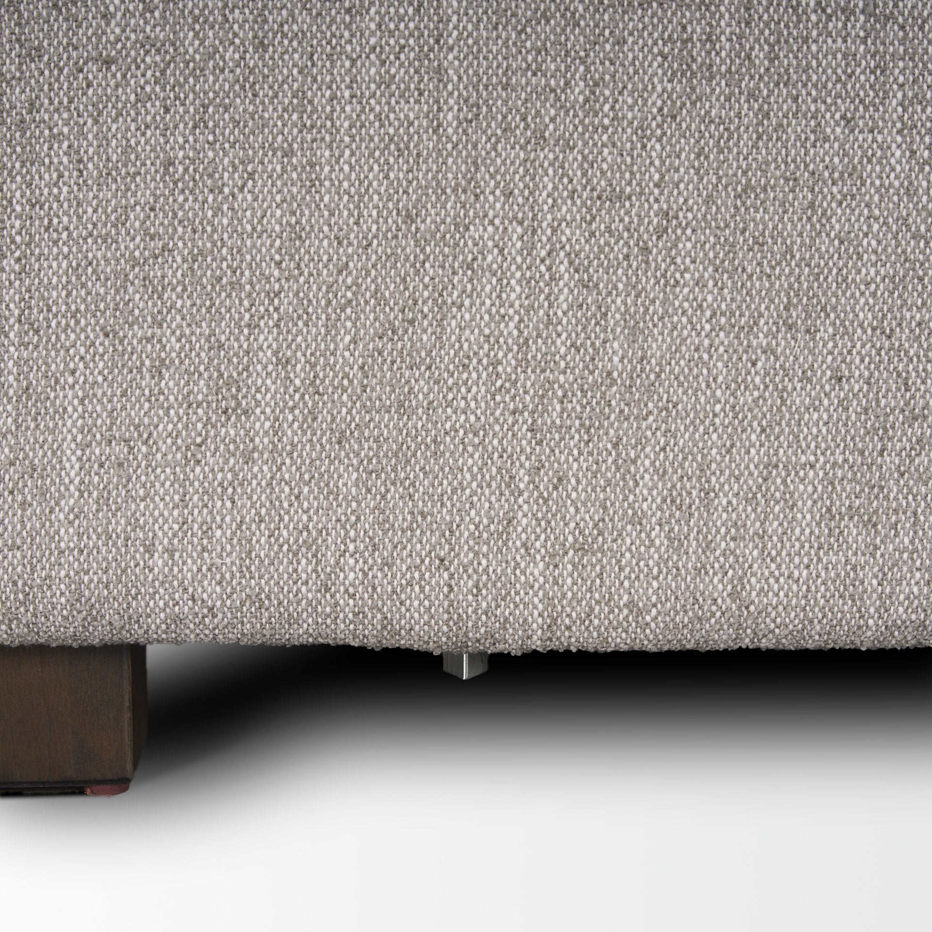 Halston Small Ottoman Light Gray Performance Fabric