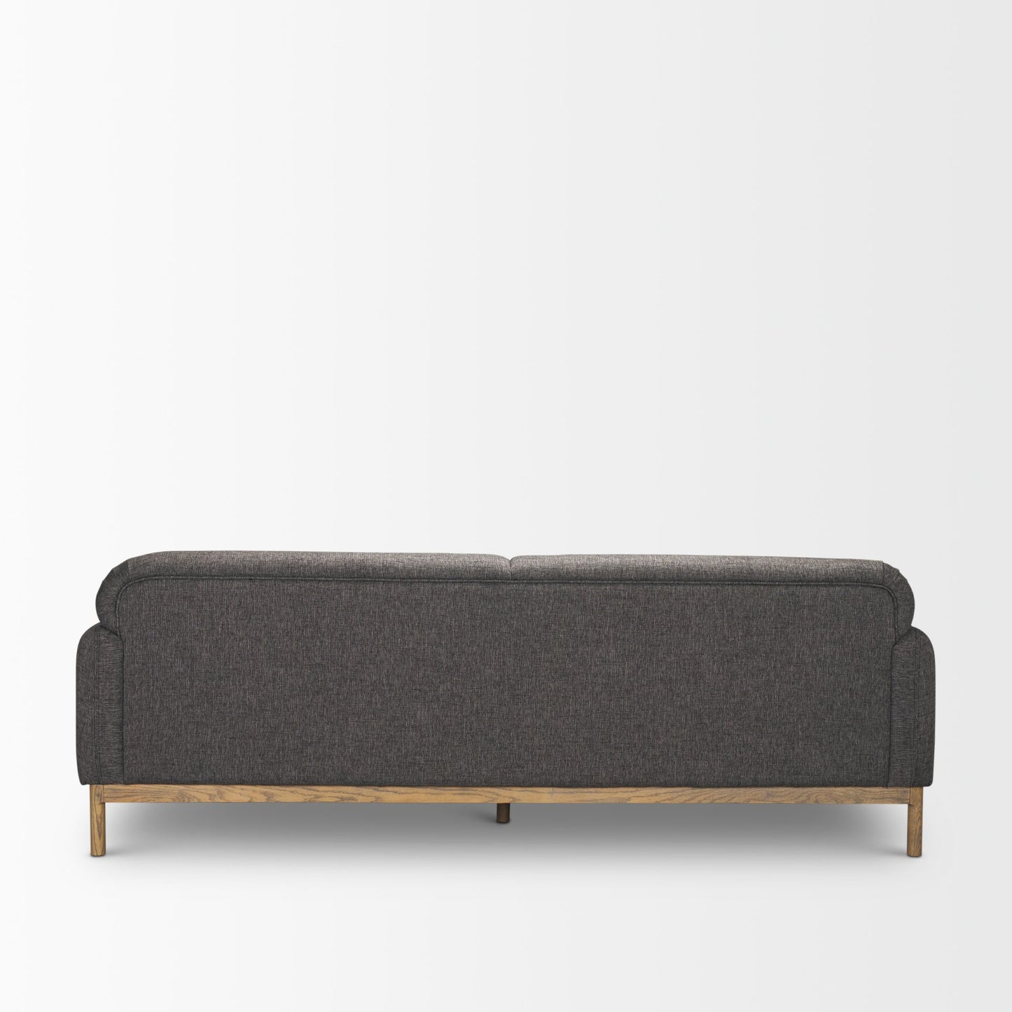 Hale Sofa W/ Medium Brown Wood and Gray Fabric