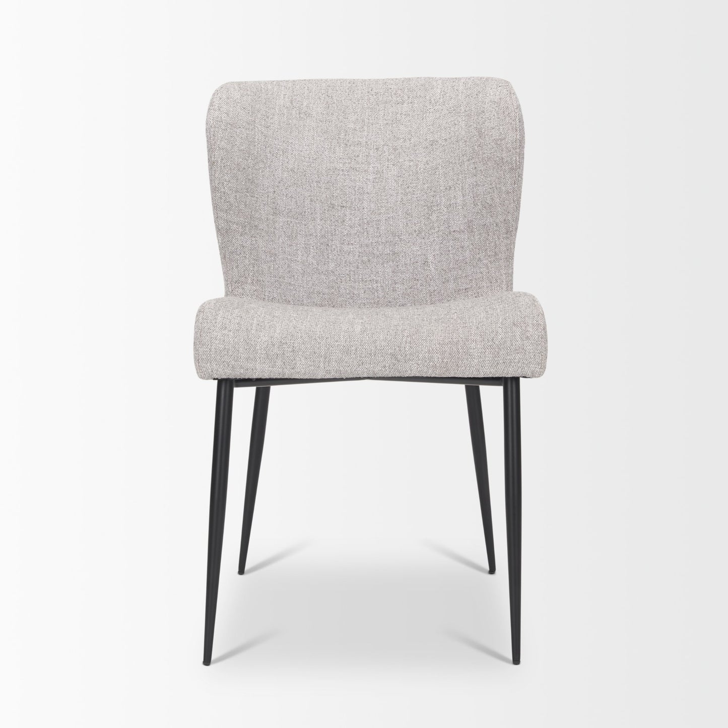 Hartt Dining Chair Gray Fabric | Black Metal