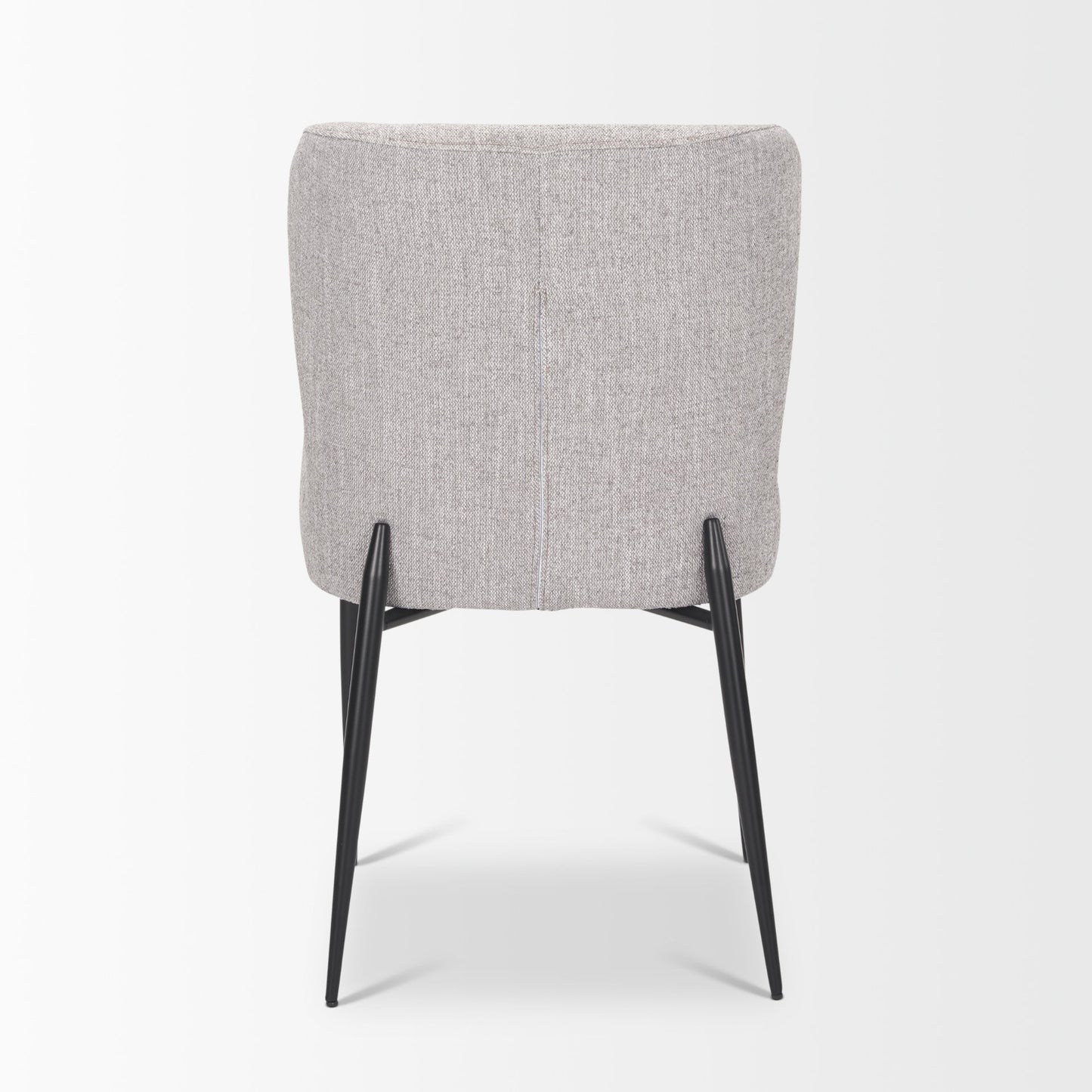 Hartt Dining Chair Gray Fabric | Black Metal