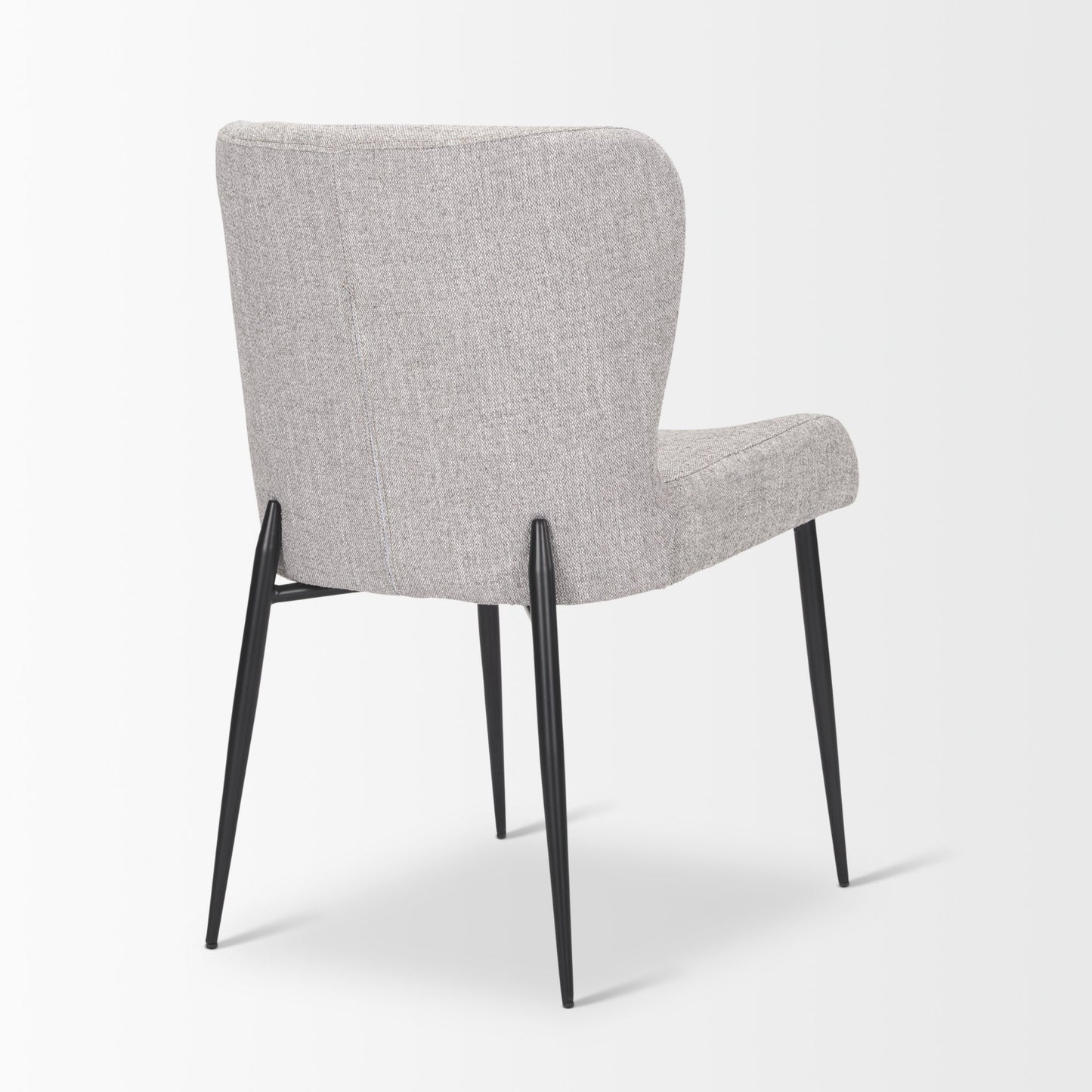 Hartt Dining Chair Gray Fabric | Black Metal