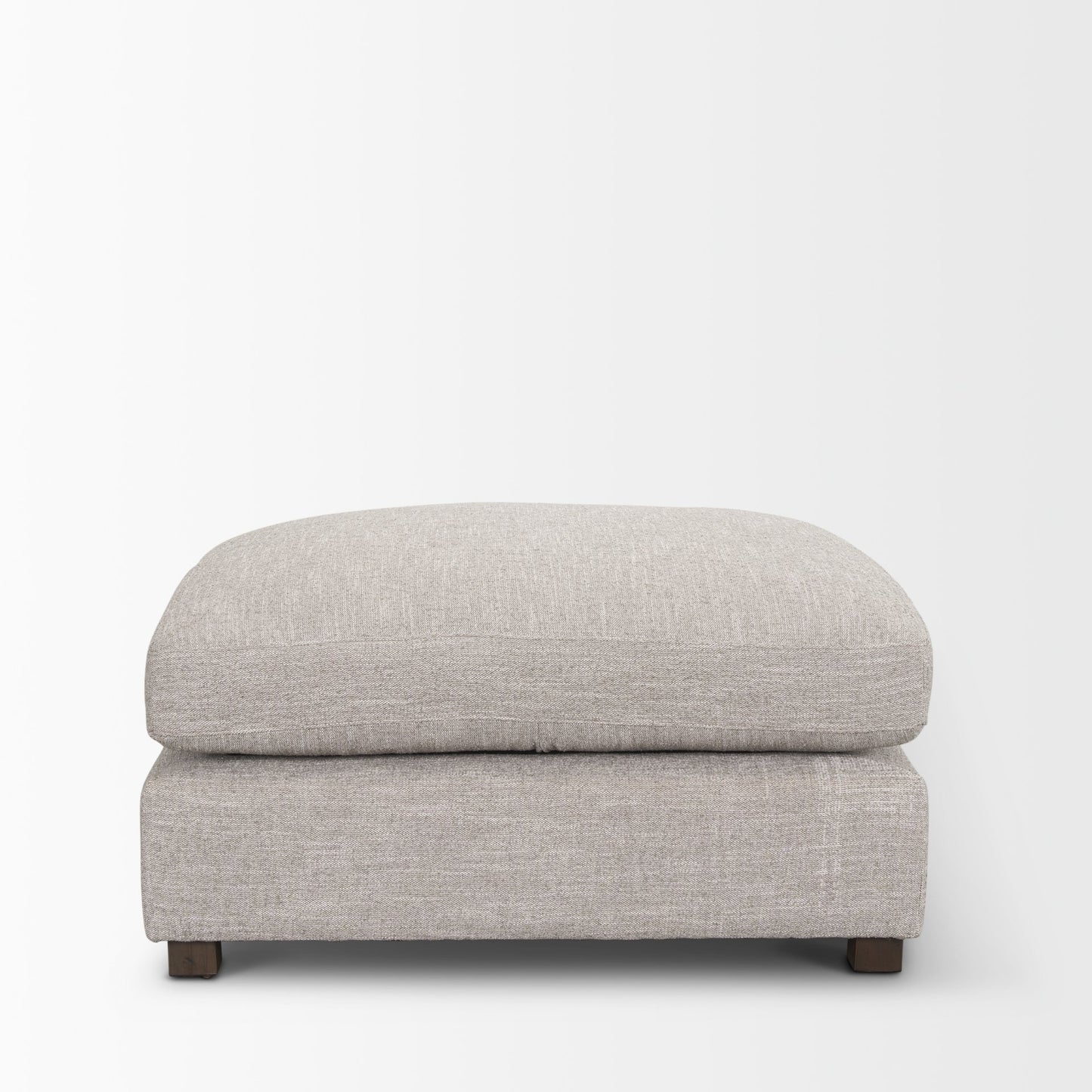 Halston Large Ottoman Light Gray Performance Fabric