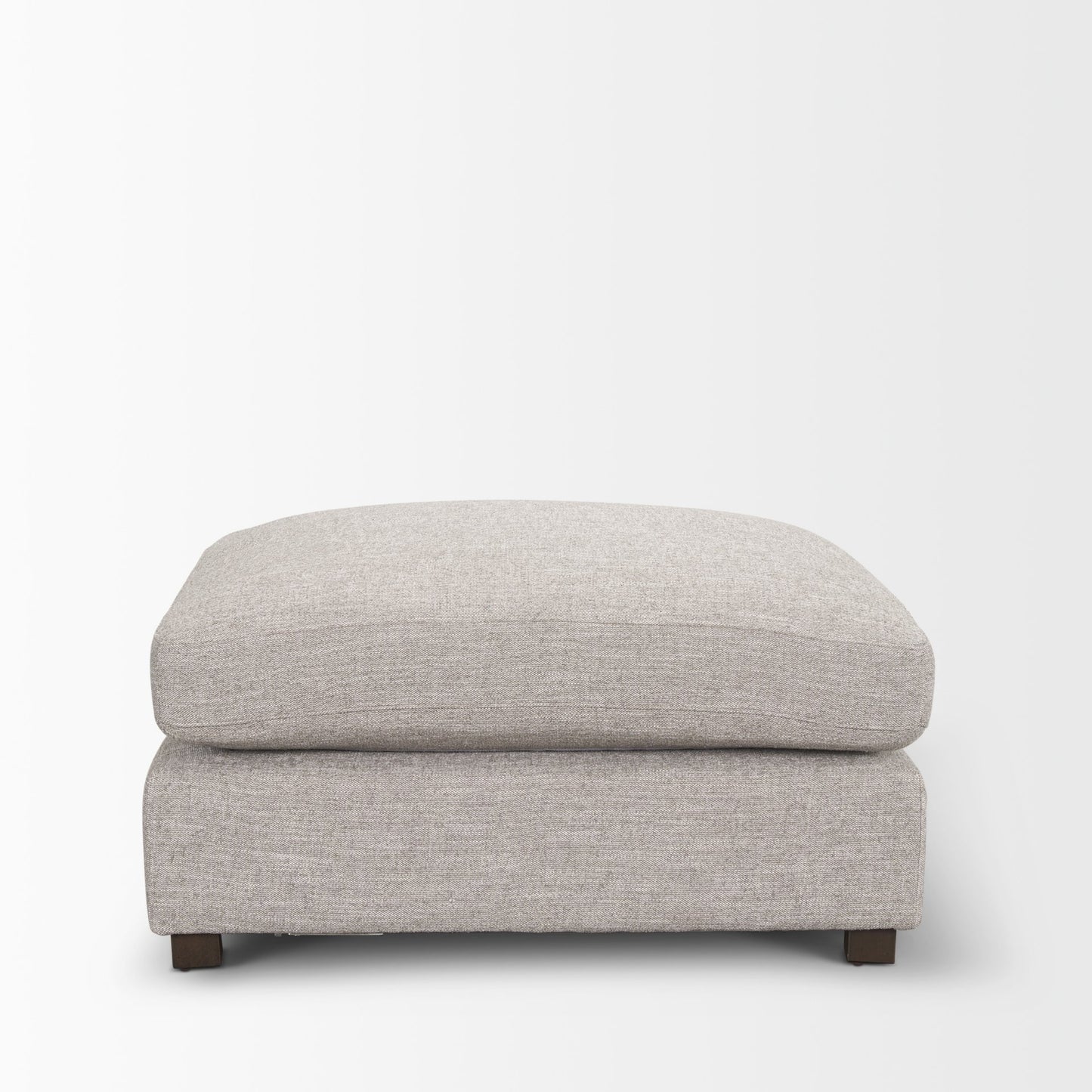 Halston Large Ottoman Light Gray Performance Fabric