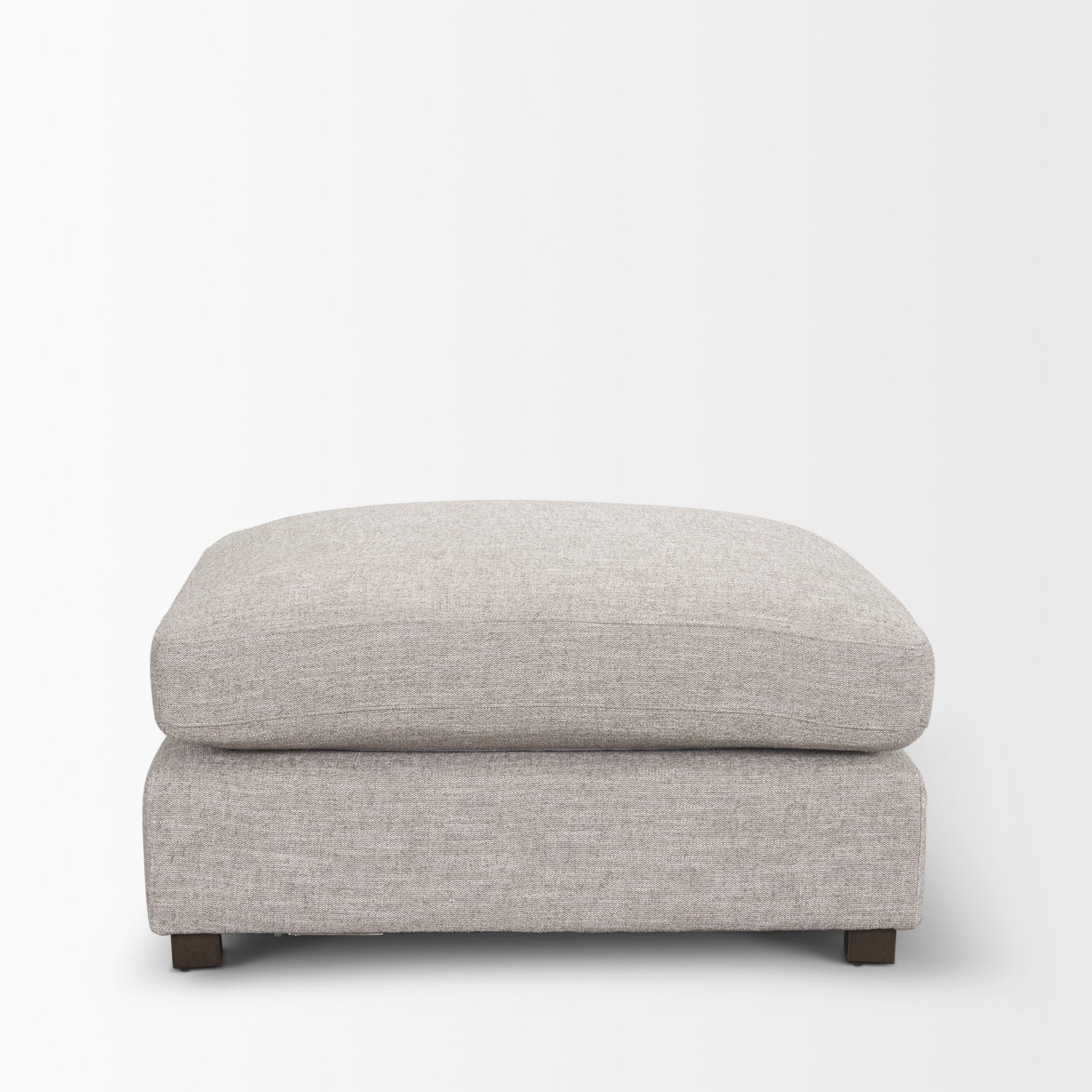 Halston Large Ottoman Light Gray Performance Fabric