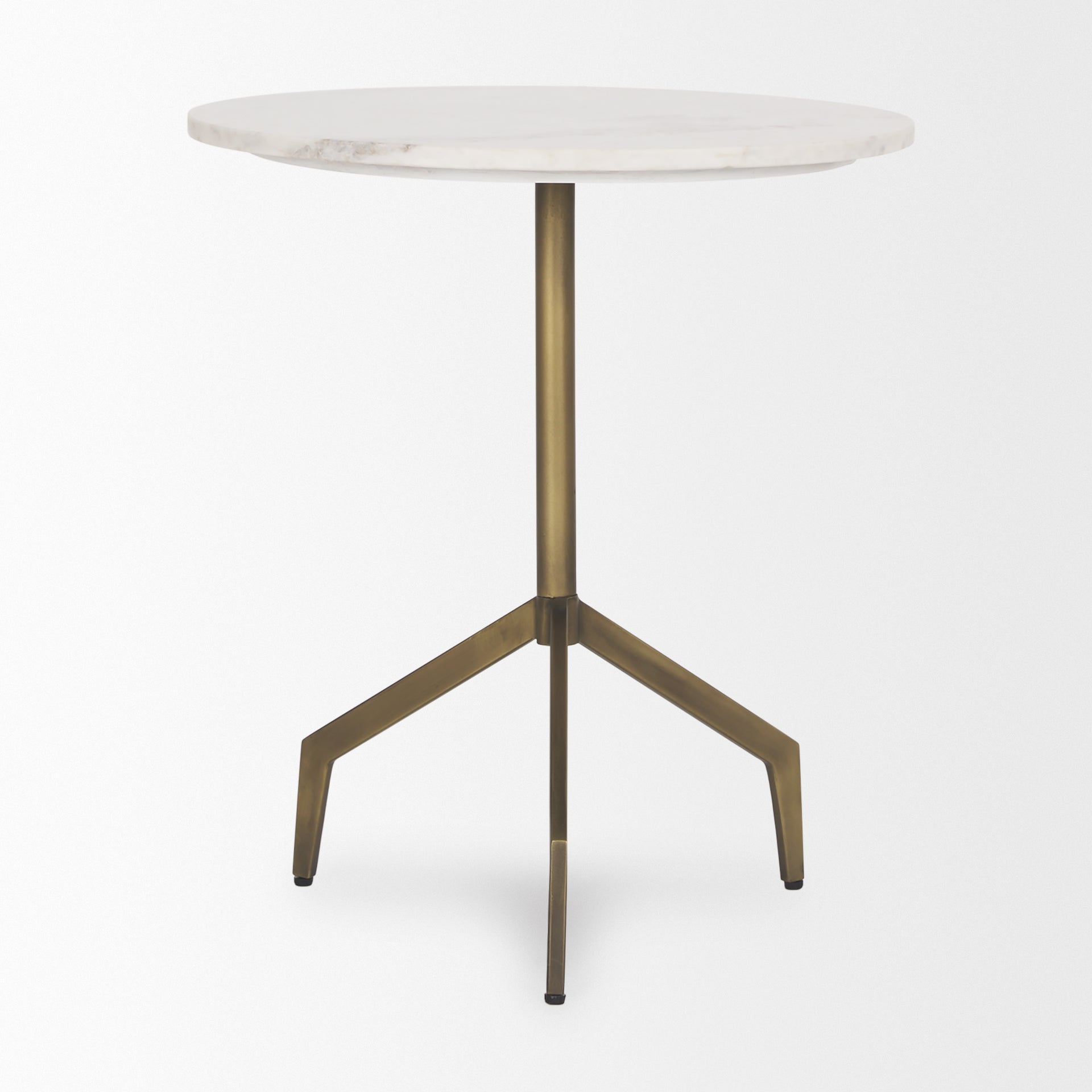 Serre Accent Table White Marble | Gold Metal - end-and-side-tables