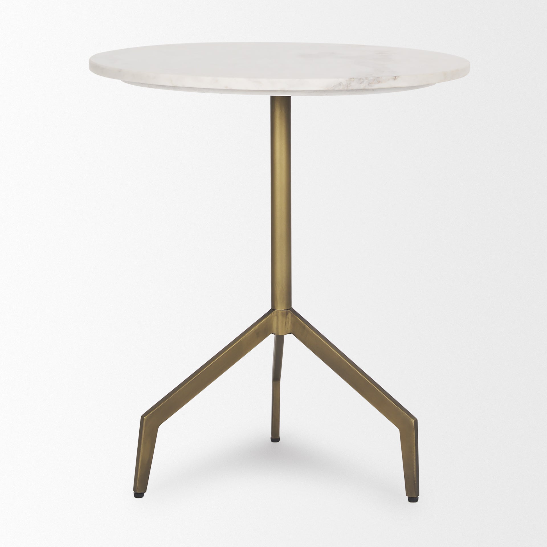 Serre Accent Table White Marble | Gold Metal - end-and-side-tables