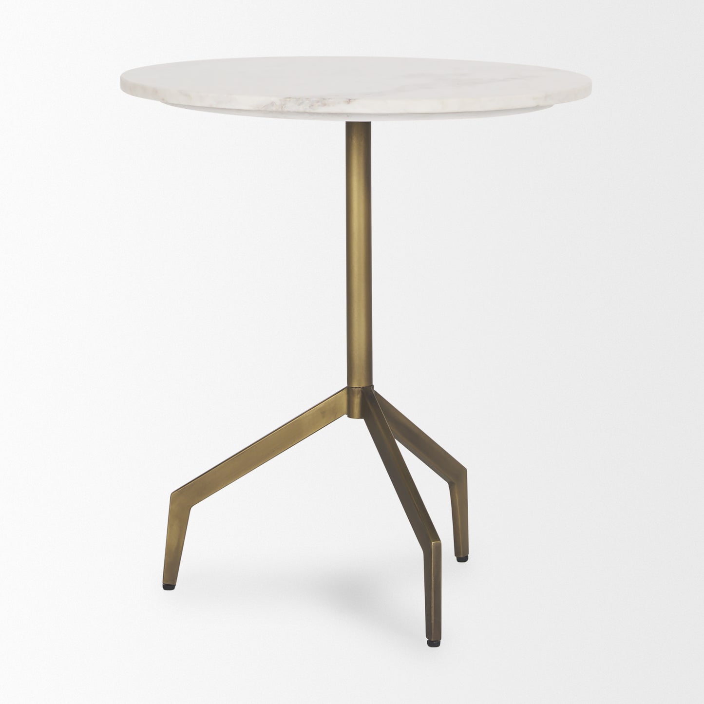 Serre Accent Table White Marble | Gold Metal - end-and-side-tables