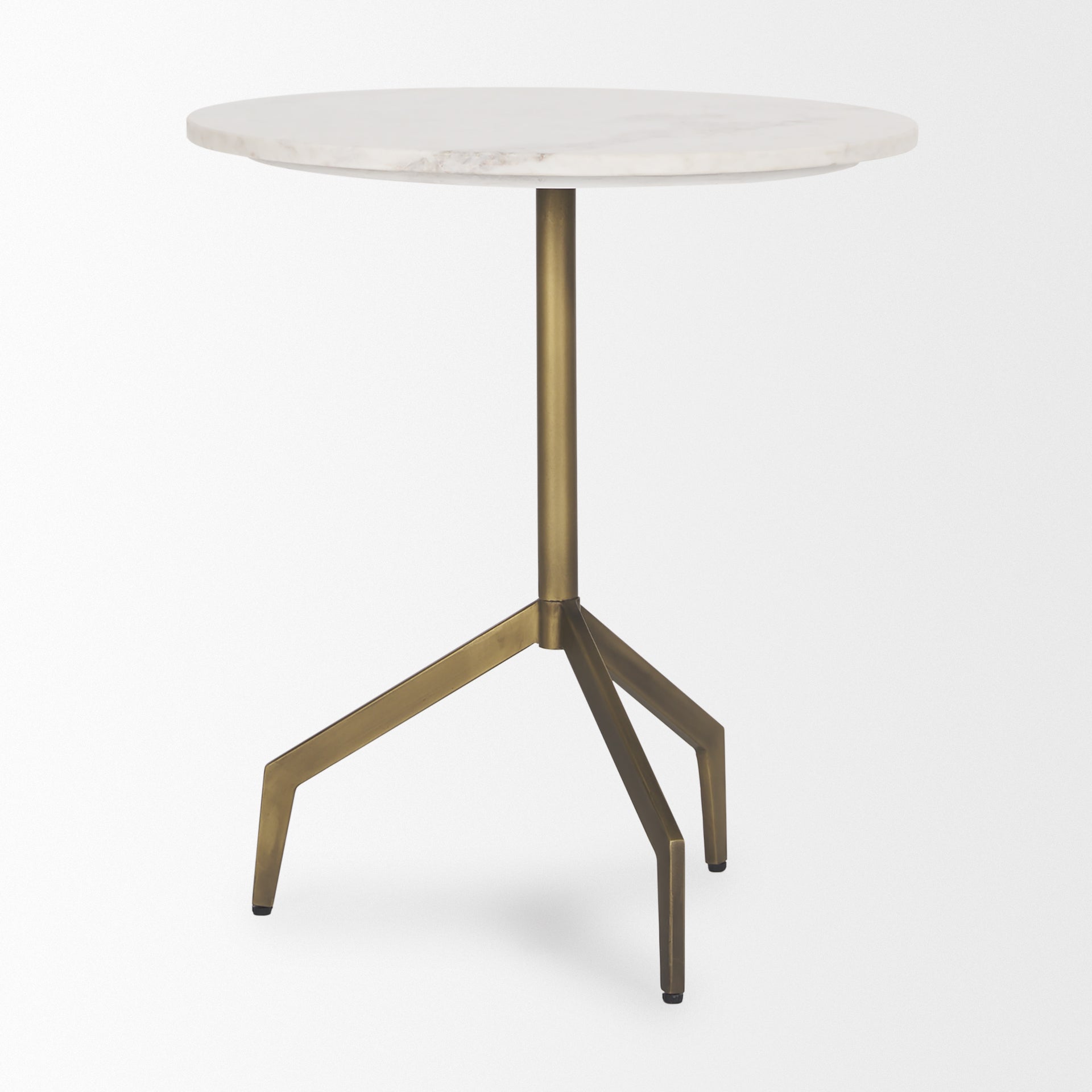 Serre Accent Table White Marble | Gold Metal - end-and-side-tables