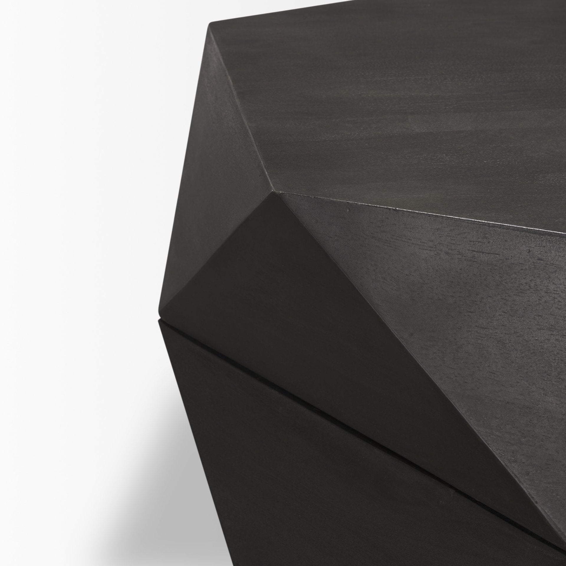 Arreto 36" Hexagonal Hinged Solid Wood Top and Base Coffee Table