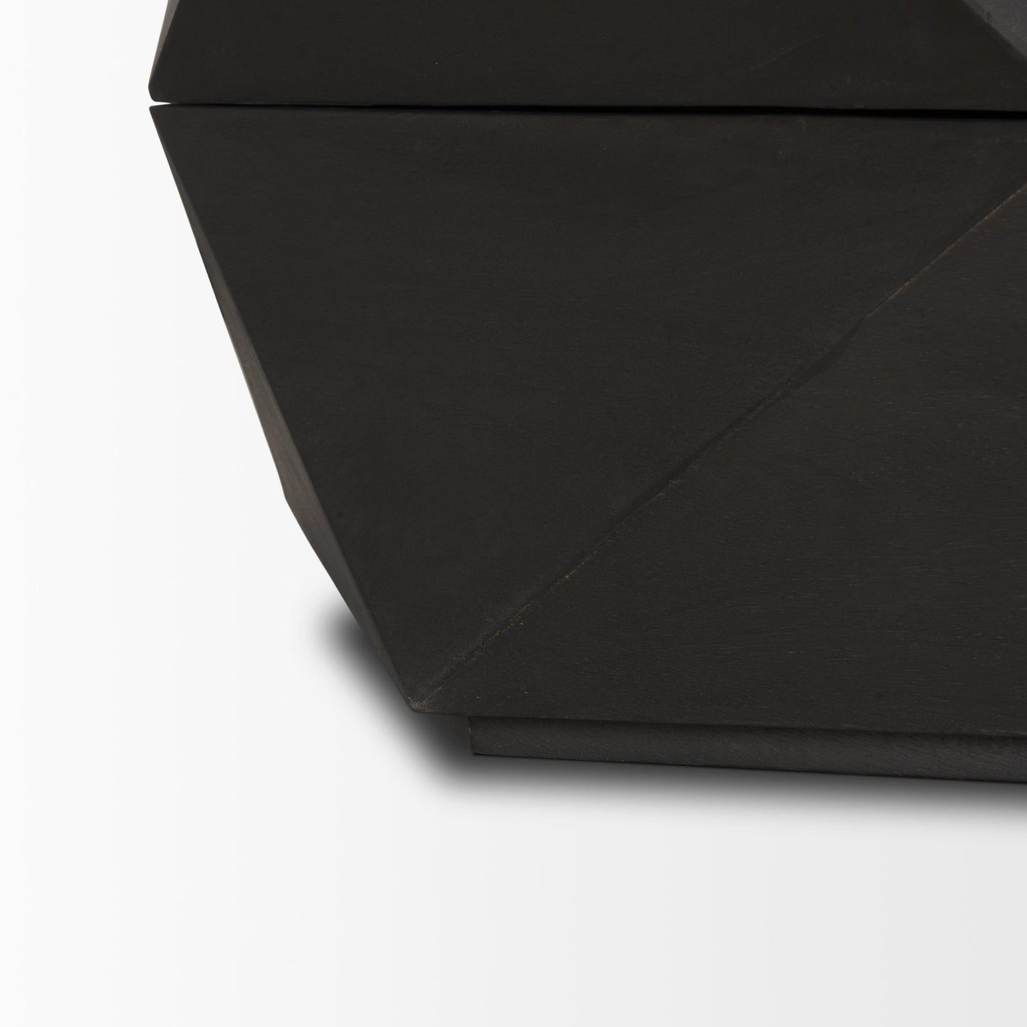 Arreto 36" Hexagonal Hinged Solid Wood Top and Base Coffee Table