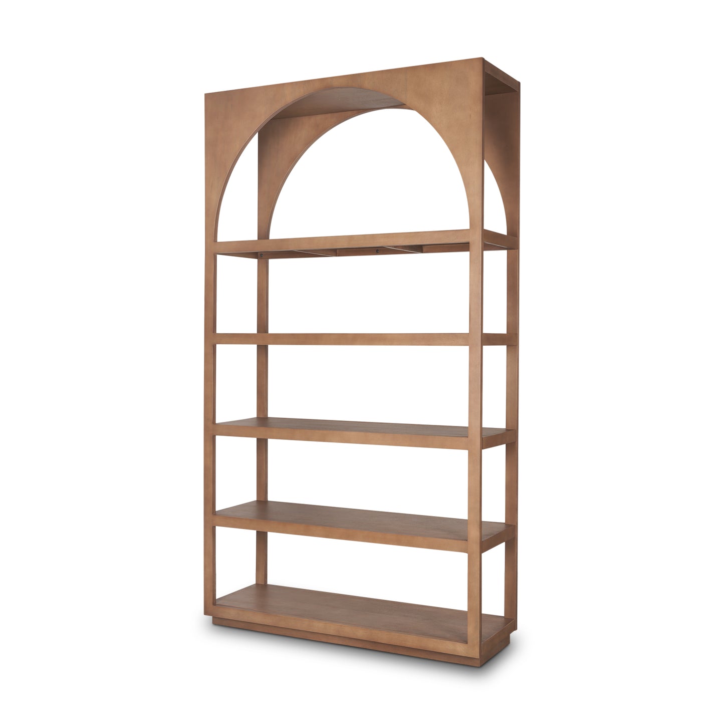 Bela Arched Shelving Unit Medium Brown Wood