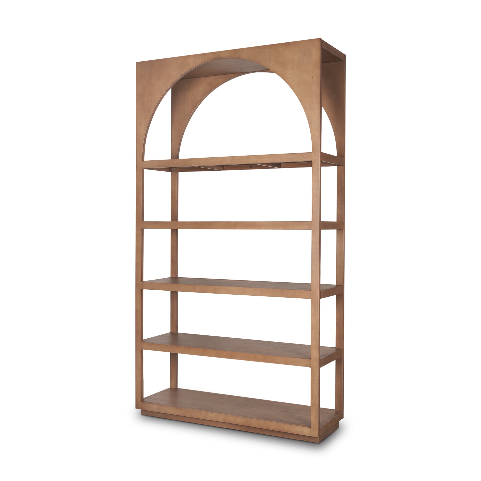 Bela Arched Shelving Unit Medium Brown Wood