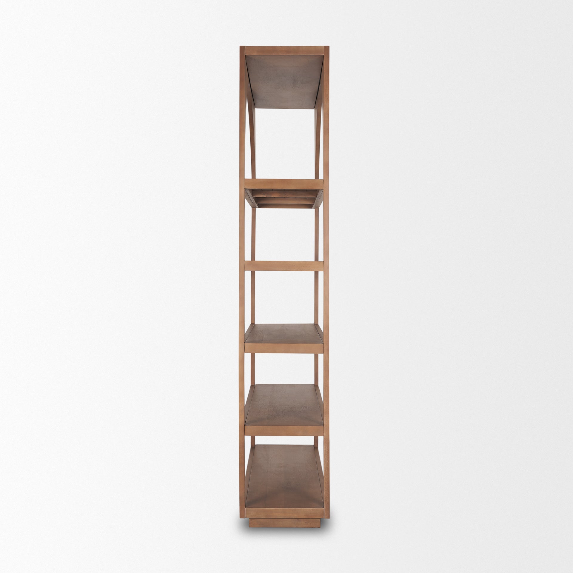 Bela Arched Shelving Unit Medium Brown Wood