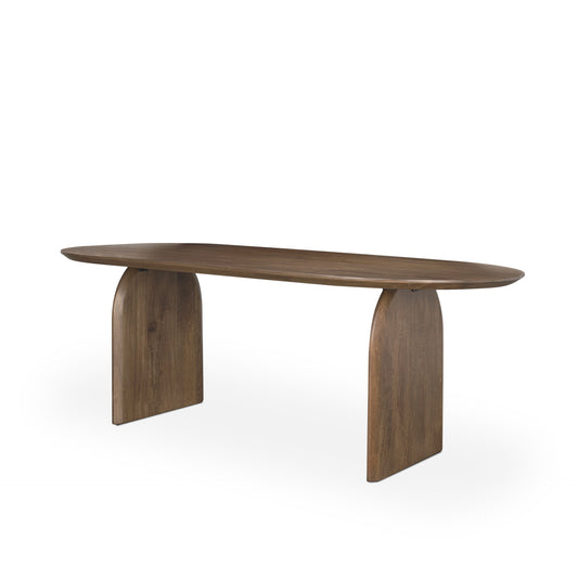 Isla Dining Table Oval | Dark Brown - dining-table