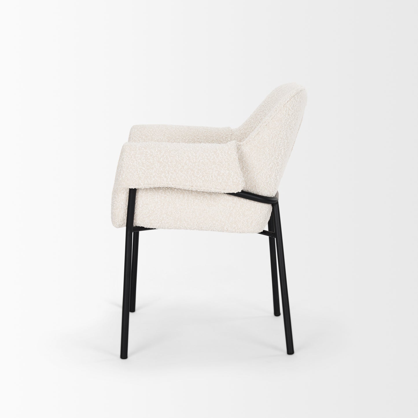 Brently Dining Chair Cream Boucle - dining-chairs