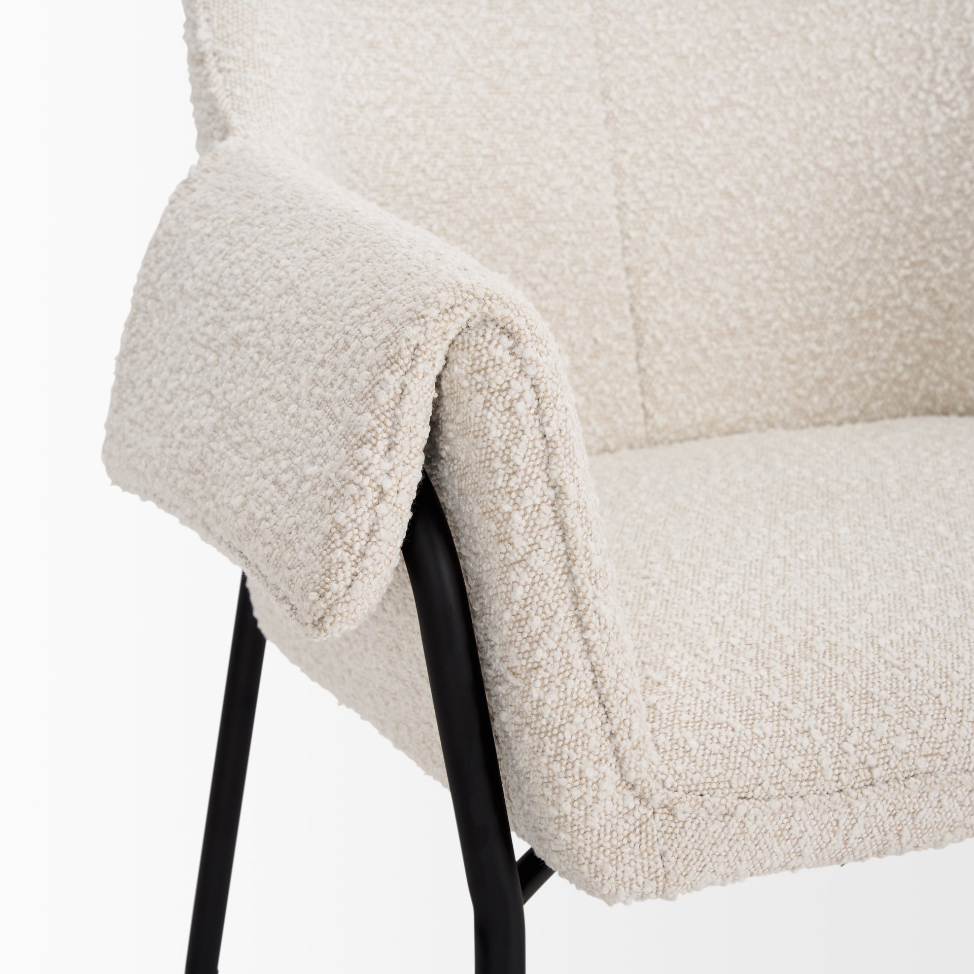 Brently Accent Chair Cream Boucle - accent-chairs