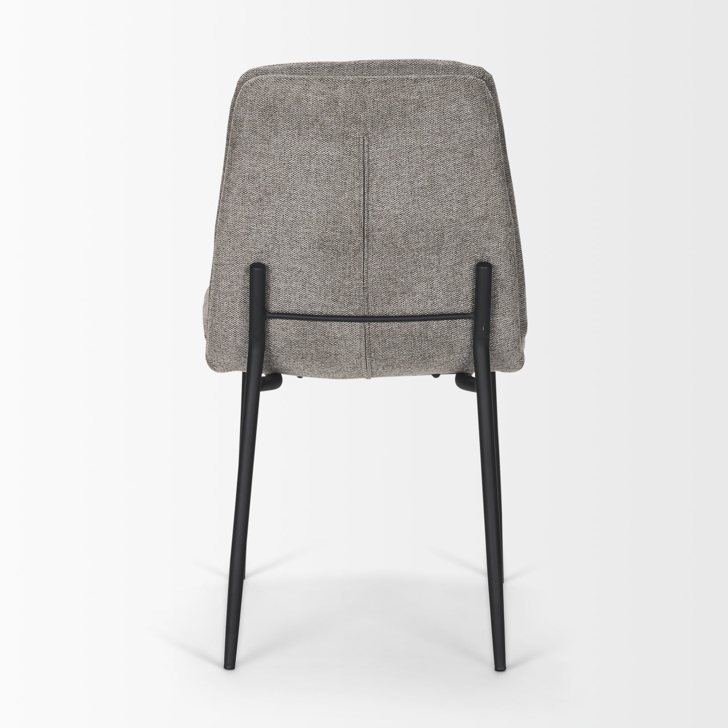 Eve Dining Chair w/ Gray Fabric & Matte Black Metal