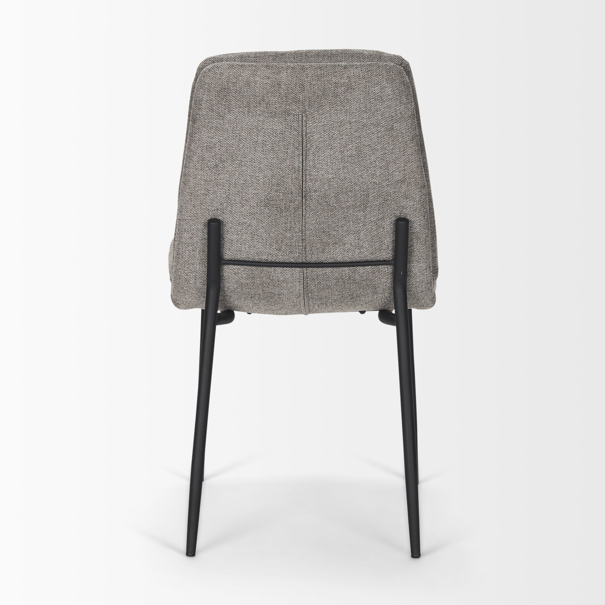 Eve Dining Chair w/ Gray Fabric & Matte Black Metal
