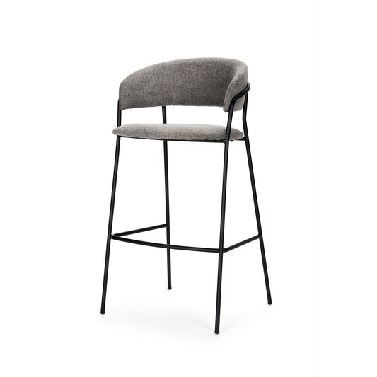 Carolyn Bar Counter Stool Gray Fabric | Bar Stool - bar-stools