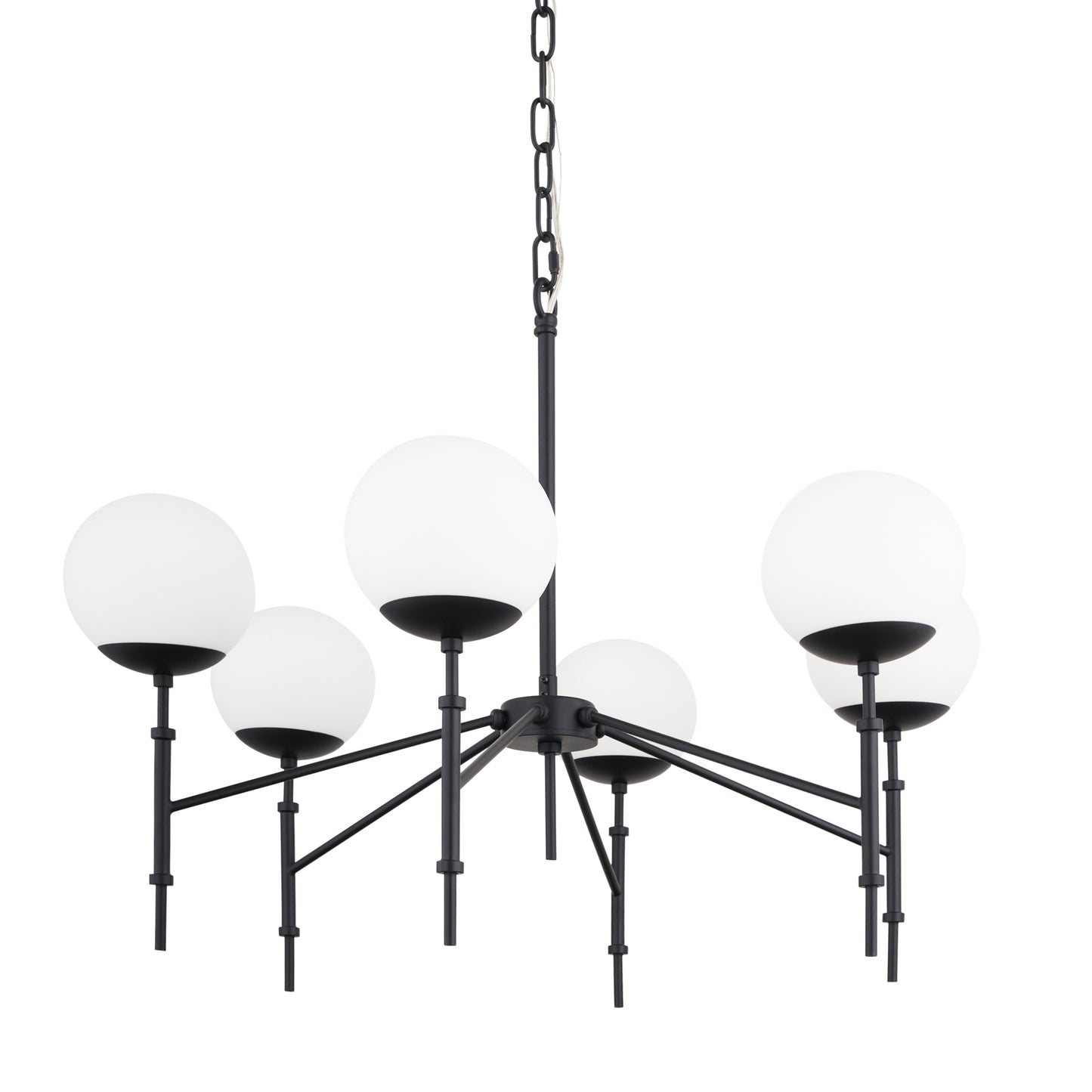 Edie Chandelier Matte Black | 6 Light - chandeliers